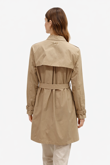 Cafè Noir Trench Donna Tessuto Tecnico Sabbia