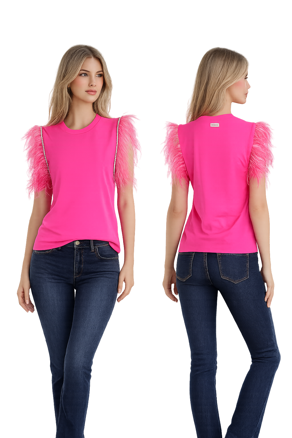 Nosecrets Milano T-shirt 23NS360 Bubble - Piume e Diamanti