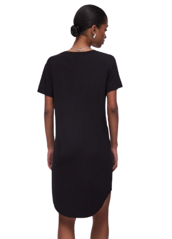 Liu Jo Abito Corto in Jersey Nero – Stampa Leopardo VA6168