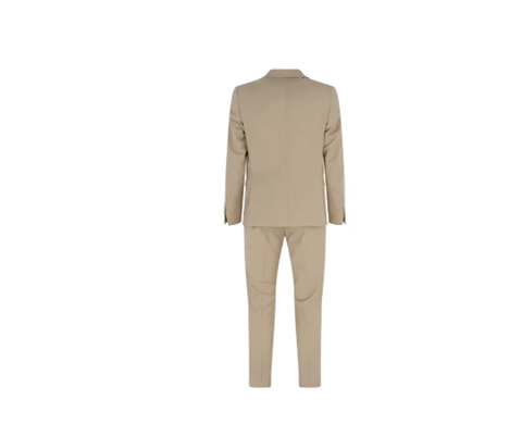 Alessandro Gilles Abito Slim in Fresco Lana A222 Sabbia
