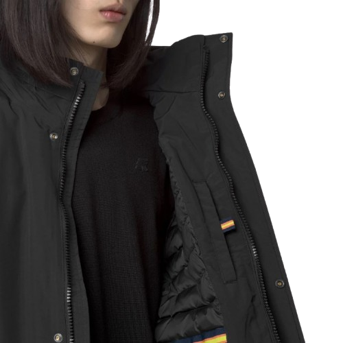 K-Way Giacca Corta casual da uomo ARSENE WARM OTTOMAN BLACK PURE