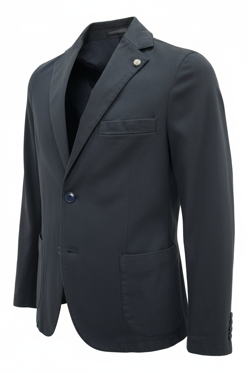 Alessandro Gilles Giacca Canvas Deep Blue - Dettagli