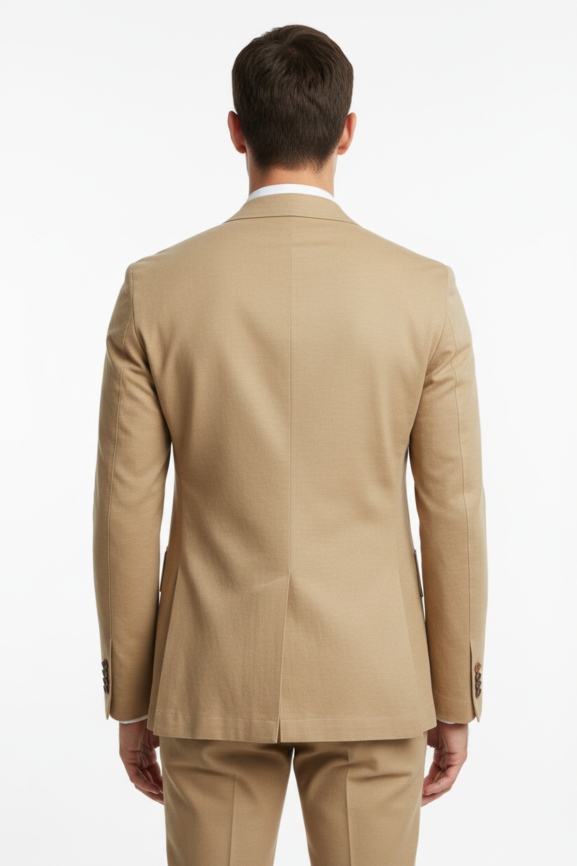 Alessandro Gilles Giacca Canvas Sabbia - Vista Retro