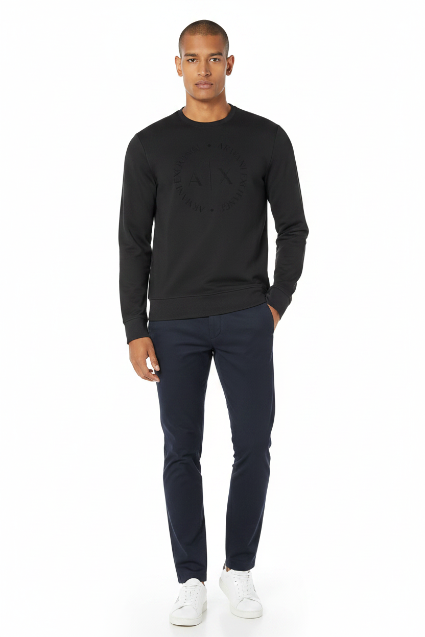 Armani Exchange Felpa Girocollo – Full Body Model