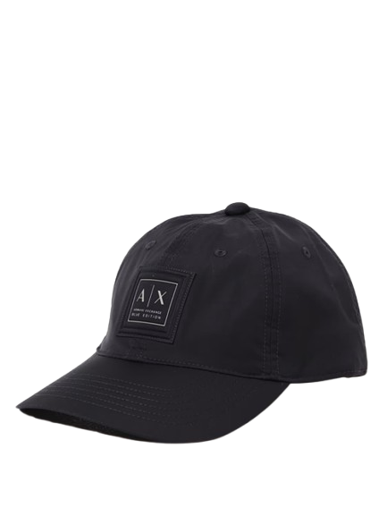 Armani Exchange – Cappello Baseball Nylon con Patch Logo A|X Blue Edition | Blu