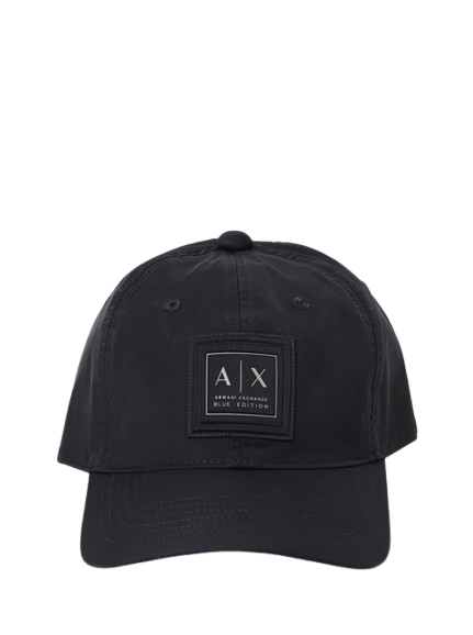 Armani Exchange – Cappello Baseball Nylon con Patch Logo A|X Blue Edition | Blu