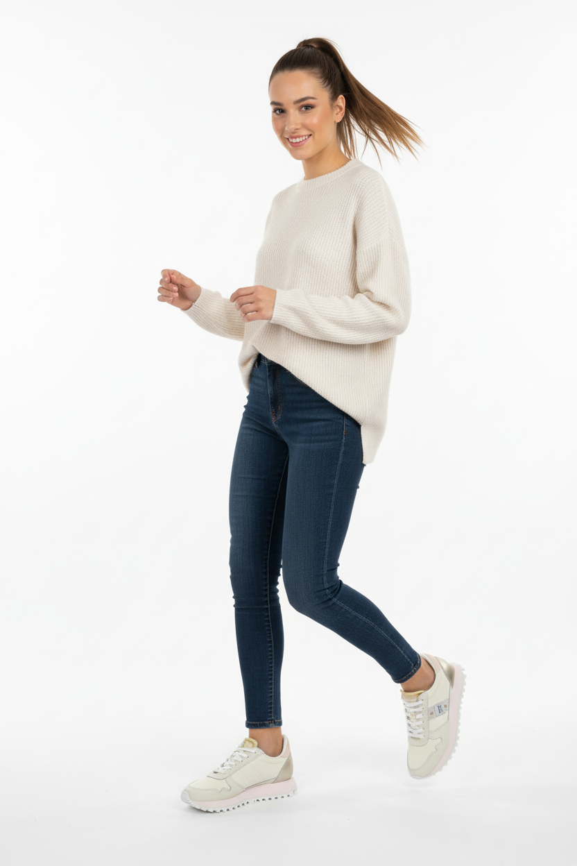 Blauer Sneakers Lifestyle con Modella