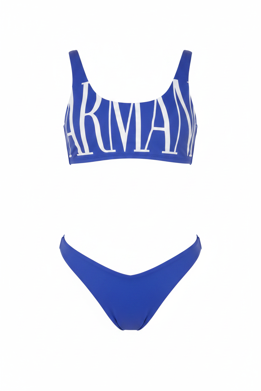 Emporio Armani Bikini Set Bluette Bold Logo - Ghost Mannequin