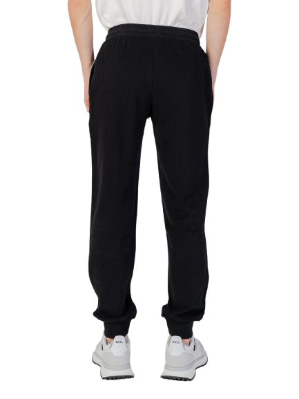 Emporio Armani Pantaloni di tessuto in spugna spazzolata Nero 1116903-F573 Nero Regular Fit