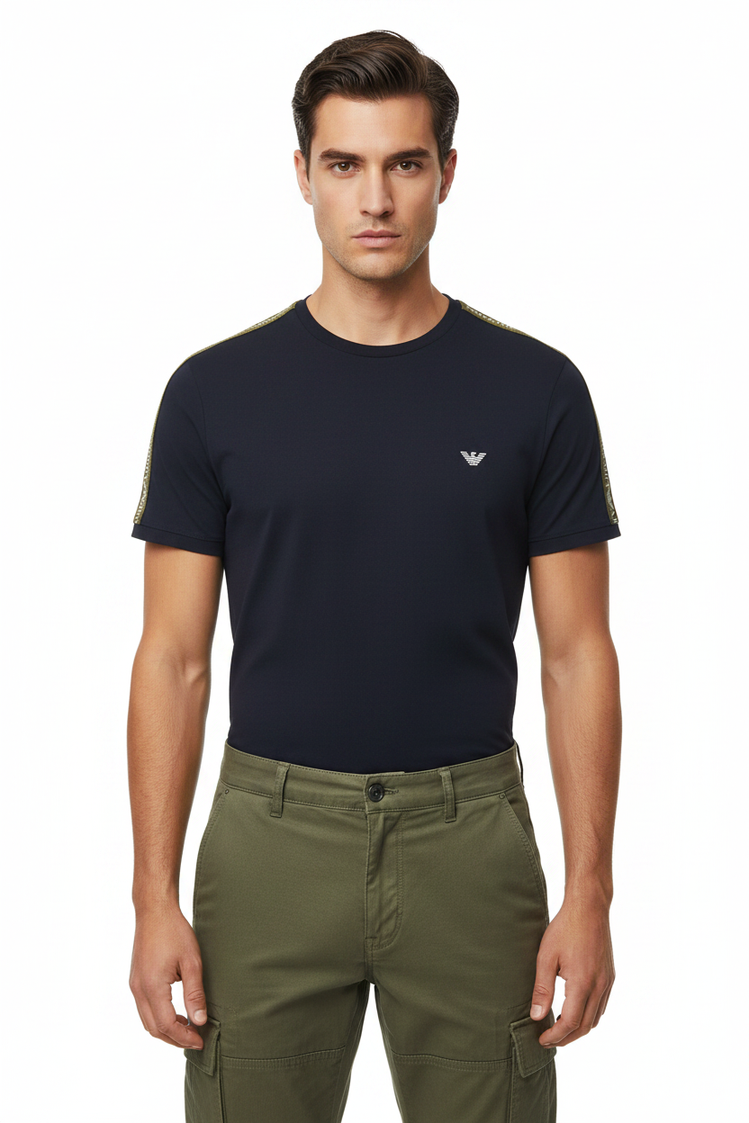 Emporio Armani T-Shirt Core Logoband Blu Marine - Cargo Verde Militare