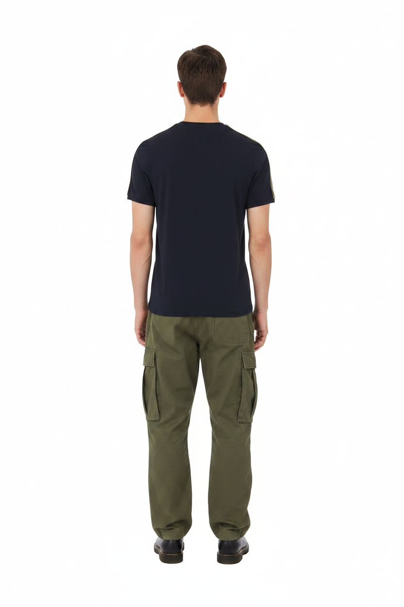 Emporio Armani T-Shirt Core Logoband Blu Marine - Retro Cargo Verde Militare