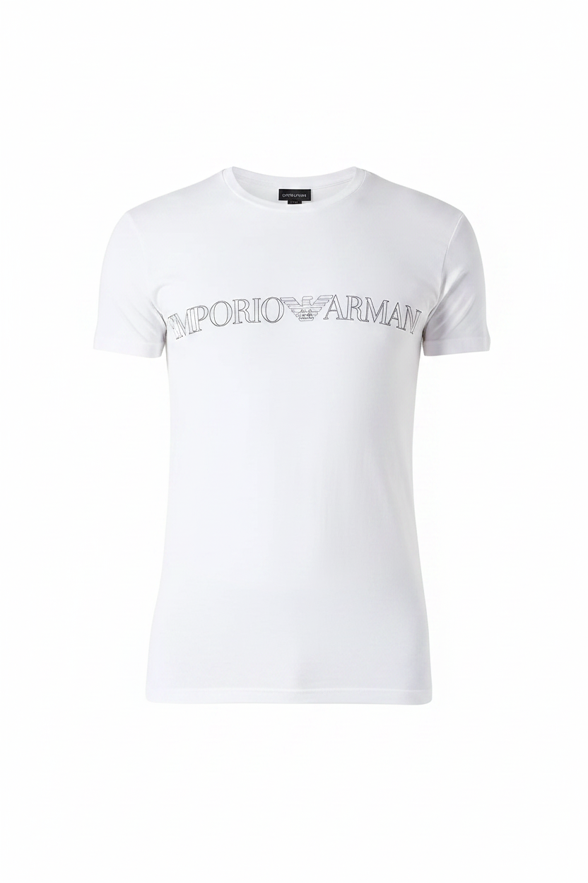 Emporio Armani T-Shirt Megalogo Bianco - Ghost Mannequin