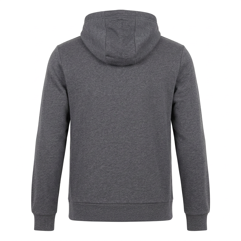 Felpa Emporio Armani grigio mélange, vista posteriore ghost mannequin