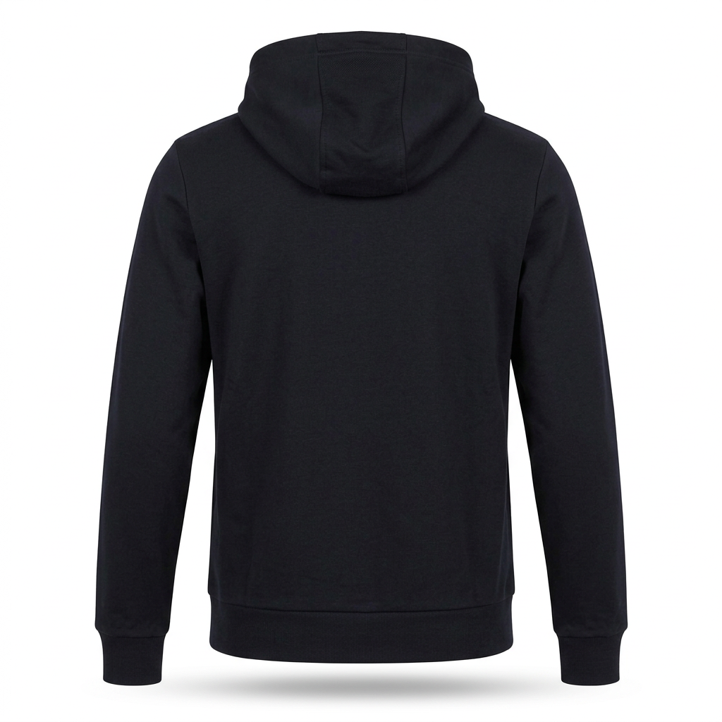 Felpa Emporio Armani scura, vista posteriore ghost mannequin