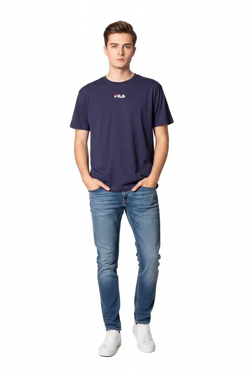 FILA T-Shirt Uomo Navy - Vista Fronte