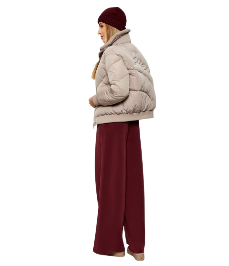 GUESS Giubotto donna Dora Detachable -Knit Collar Taupe