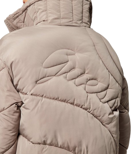 GUESS Giubotto donna Dora Detachable -Knit Collar Taupe