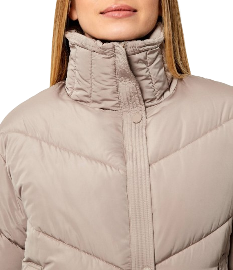 GUESS Giubotto donna Dora Detachable -Knit Collar Taupe