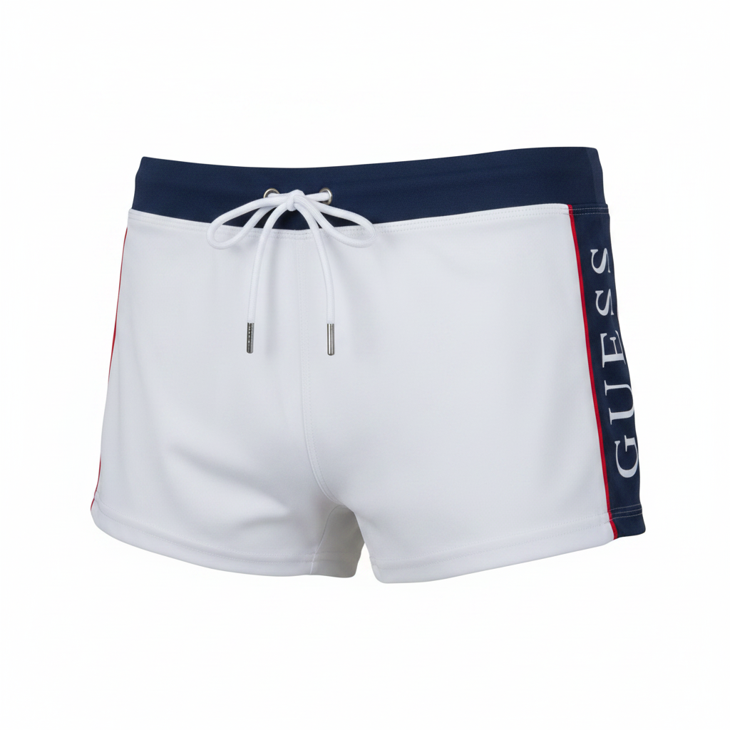 GUESS Boxer Costume Uomo Sailors Bianco/Blu - Ghost Mannequin