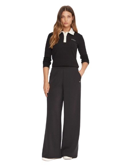 GUESS Polo Donna Manica Lunga V5BP12 K1891 Nero