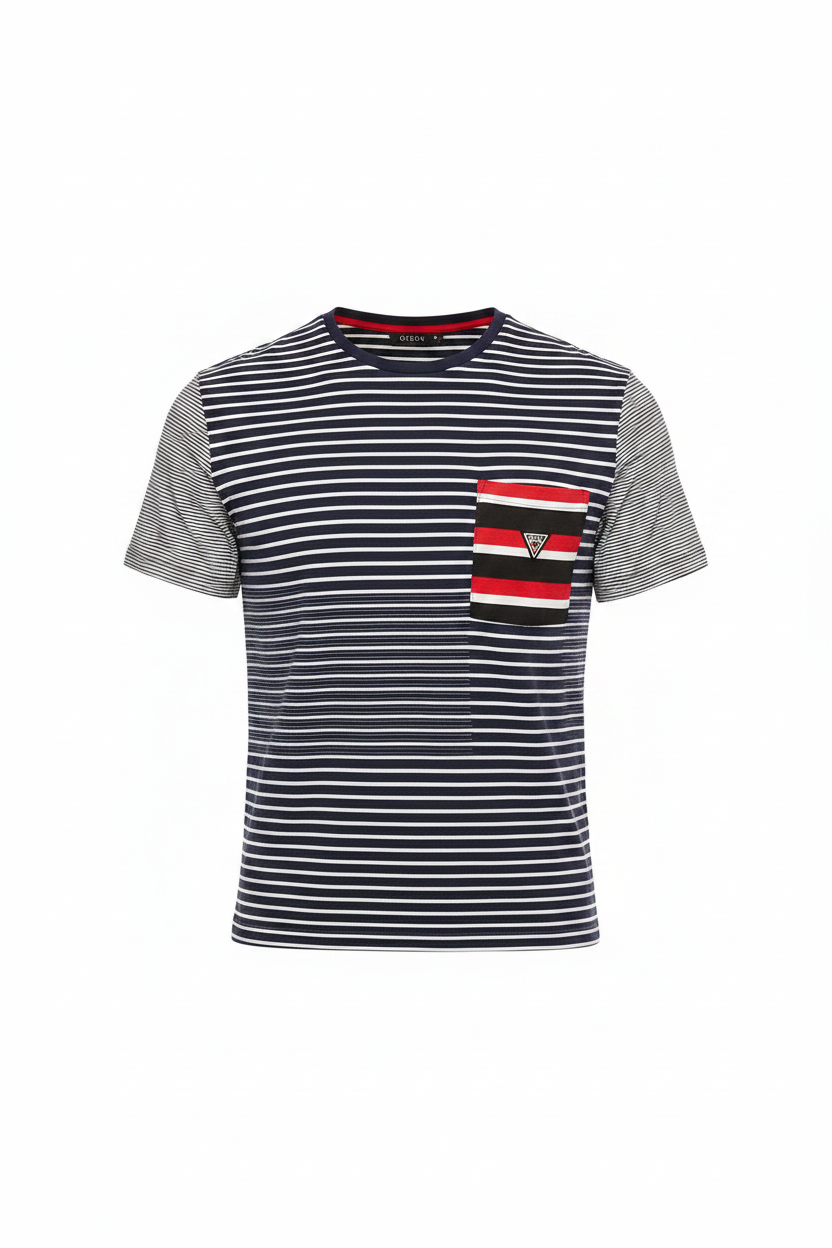 GUESS Striped T-Shirt Ghost Mannequin