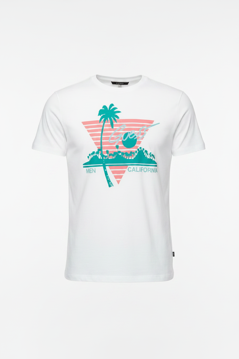 GUESS T-Shirt California F92I03 Bianco - Ghost Mannequin