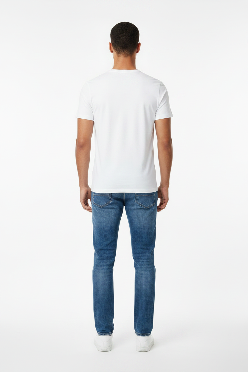Guess T-Shirt U82I136 Los Angeles Bianco - Retro Modello