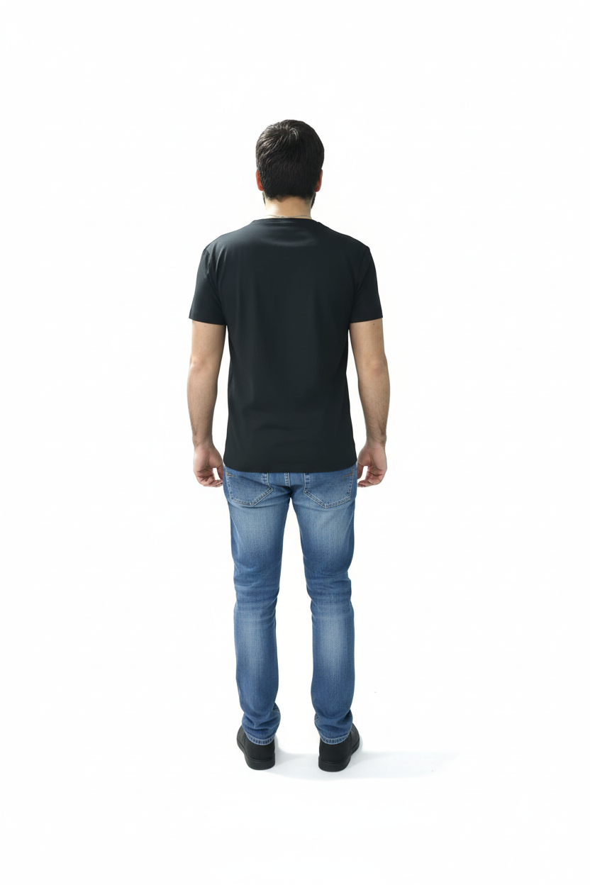 GUESS T-Shirt Uomo Active Jet Black - Vista Retro
