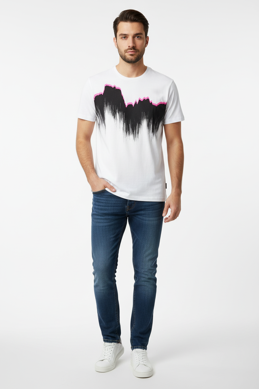 GUESS T-Shirt Uomo Active off Optic White