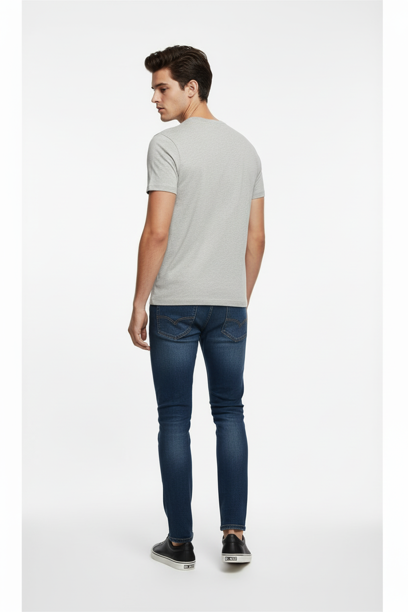 Guess T-Shirt Uomo F92I03 Men California Grigio - Retro Pulito