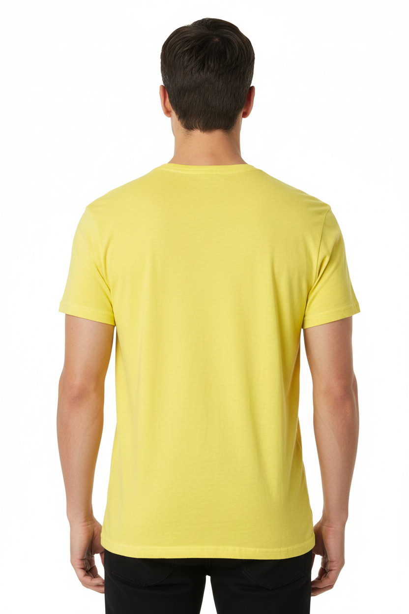 GUESS T-Shirt Uomo Fluo Effetto Vintage F72I09 Giallo Fluo - Retro