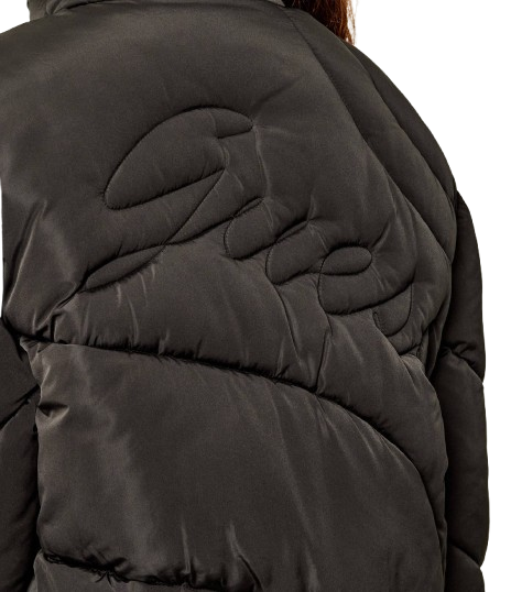 GUESS Giubotto donna Dora Detachable -Knit Collar Nero