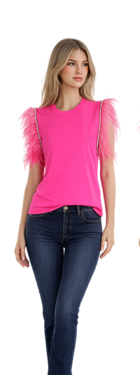 Nosecrets Milano T-shirt 23NS360 Bubble - Piume e Diamanti