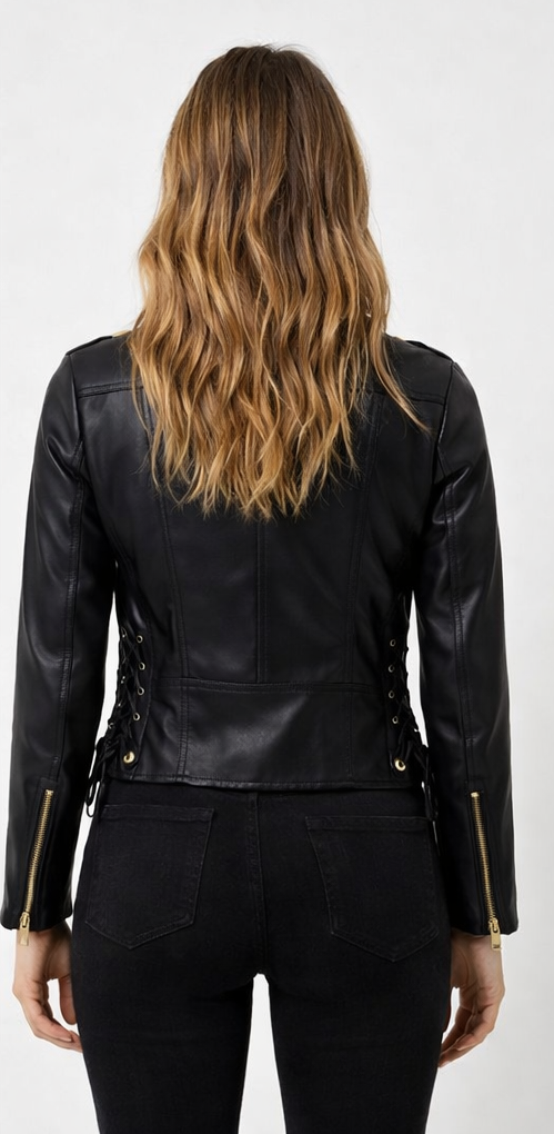 NOSECRETS MILANO Chiodo Eco Pelle Spalmato 223ns218 - Nero