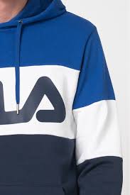 Fila – Felpa con Cappuccio Color Block Logo | Blu / Bianco / Royal Blue