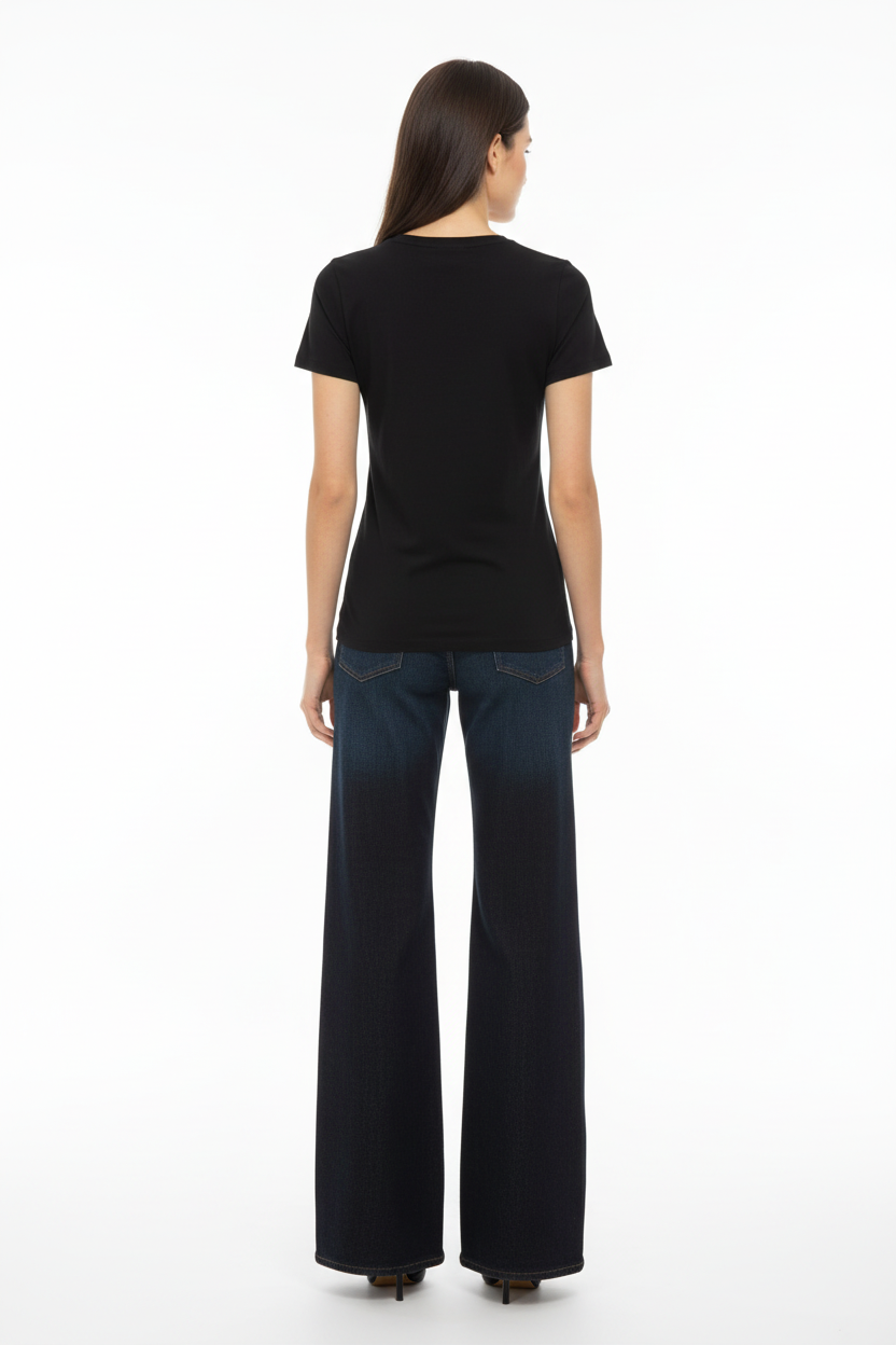 Liu Jo T-Shirt Logo Strass Retro