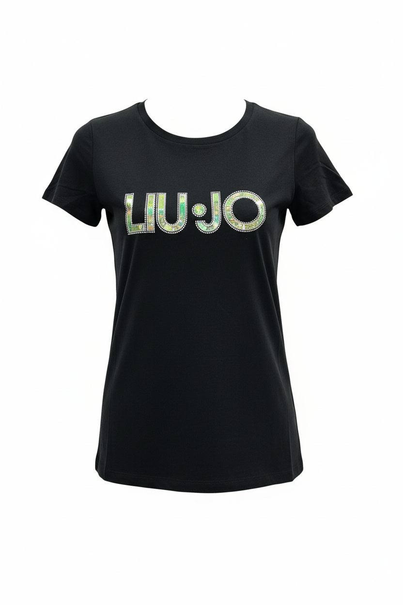 Liu Jo T-Shirt Logo Strass su Manichino