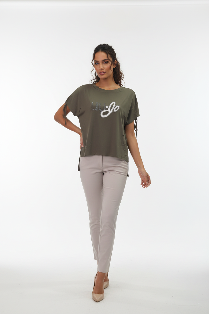 Liu Jo T-Shirt Maniche Coulisse 6166 Sea Turtle (Verde)