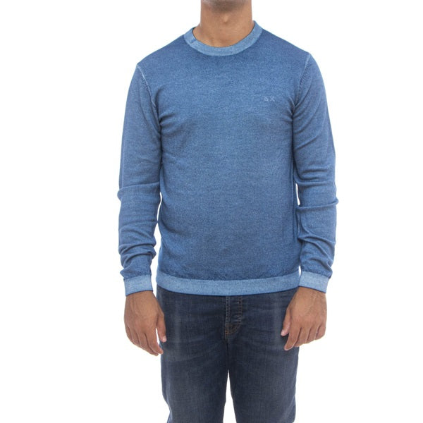 Sun68 Maglia Uomo K45130/80 Effetto Used Avio Scuro