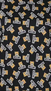 Moschino – Felpa Girocollo Donna Stampa Allover Teddy Bear Toy | Nero