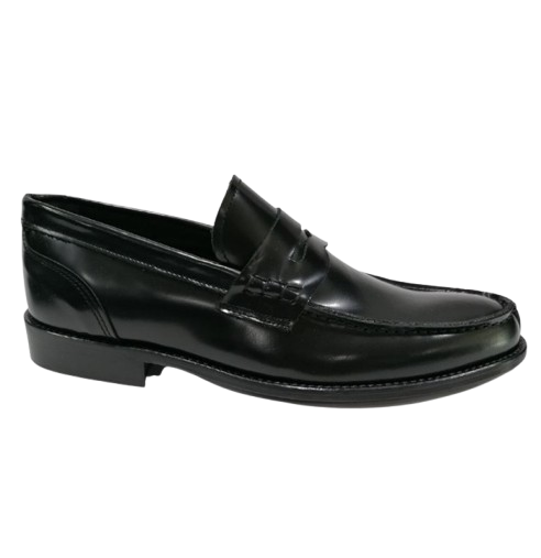 Alessandro Gilles Mocassino College in Pelle Spazzolata ,Nero