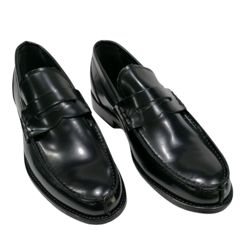 Alessandro Gilles Mocassino College in Pelle Spazzolata ,Nero