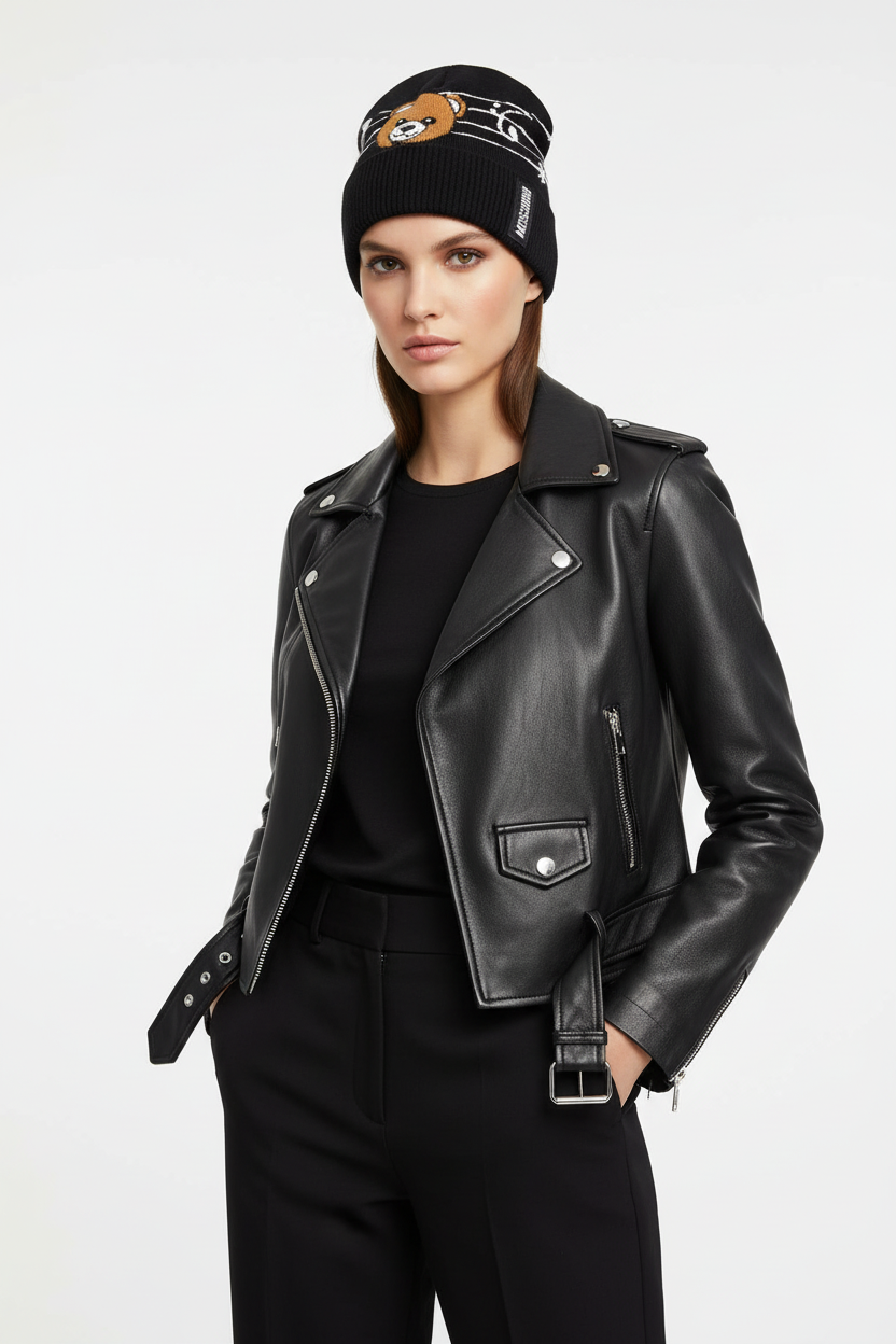 Modella con Berretto Moschino