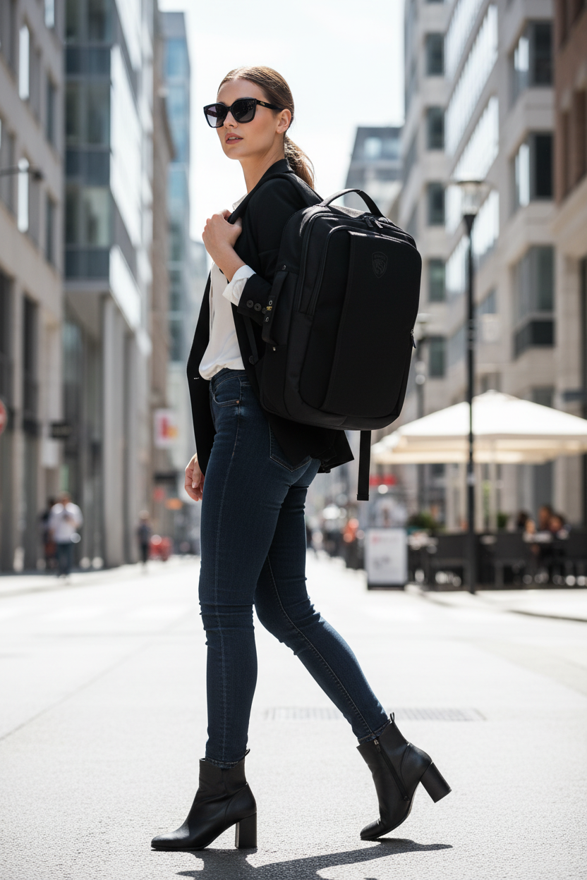 Modella donna con zaino Blauer nero