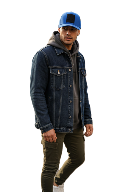 Armani Exchange Men's Logo Baseball Hat Cappellino, Blu lapislazz, Taglia Unica