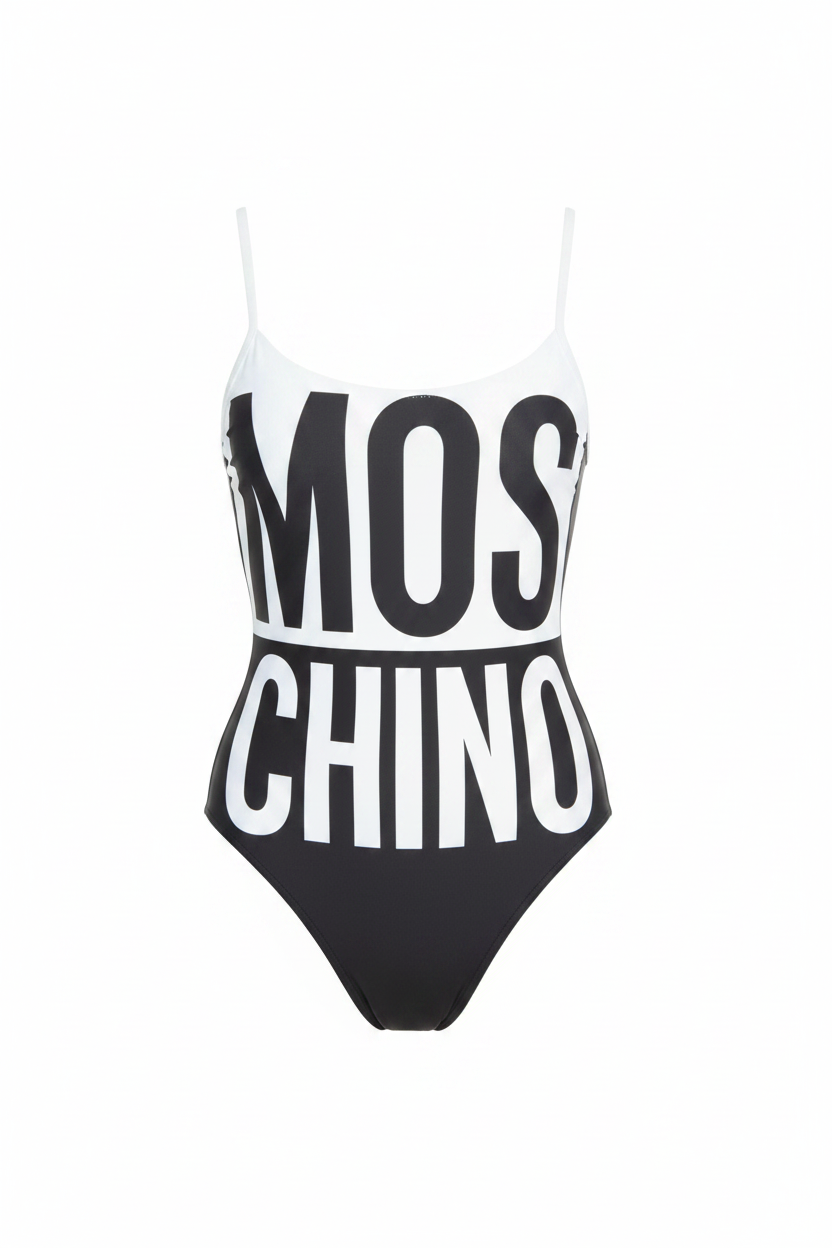 Moschino Costume Intero Stampa Allover Black & White - Ghost Mannequin