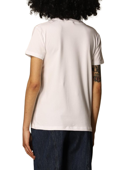 Moschino T-Shirt Donna A1920 – Logo Gold a Rilievo | Bianco