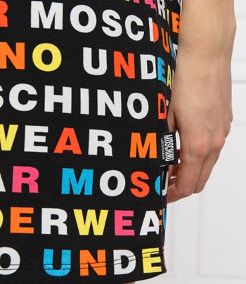Moschino Abito Donna Multicolore Lettering A1930 Nero