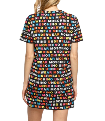 Moschino Abito Donna Multicolore Lettering A1930 Nero