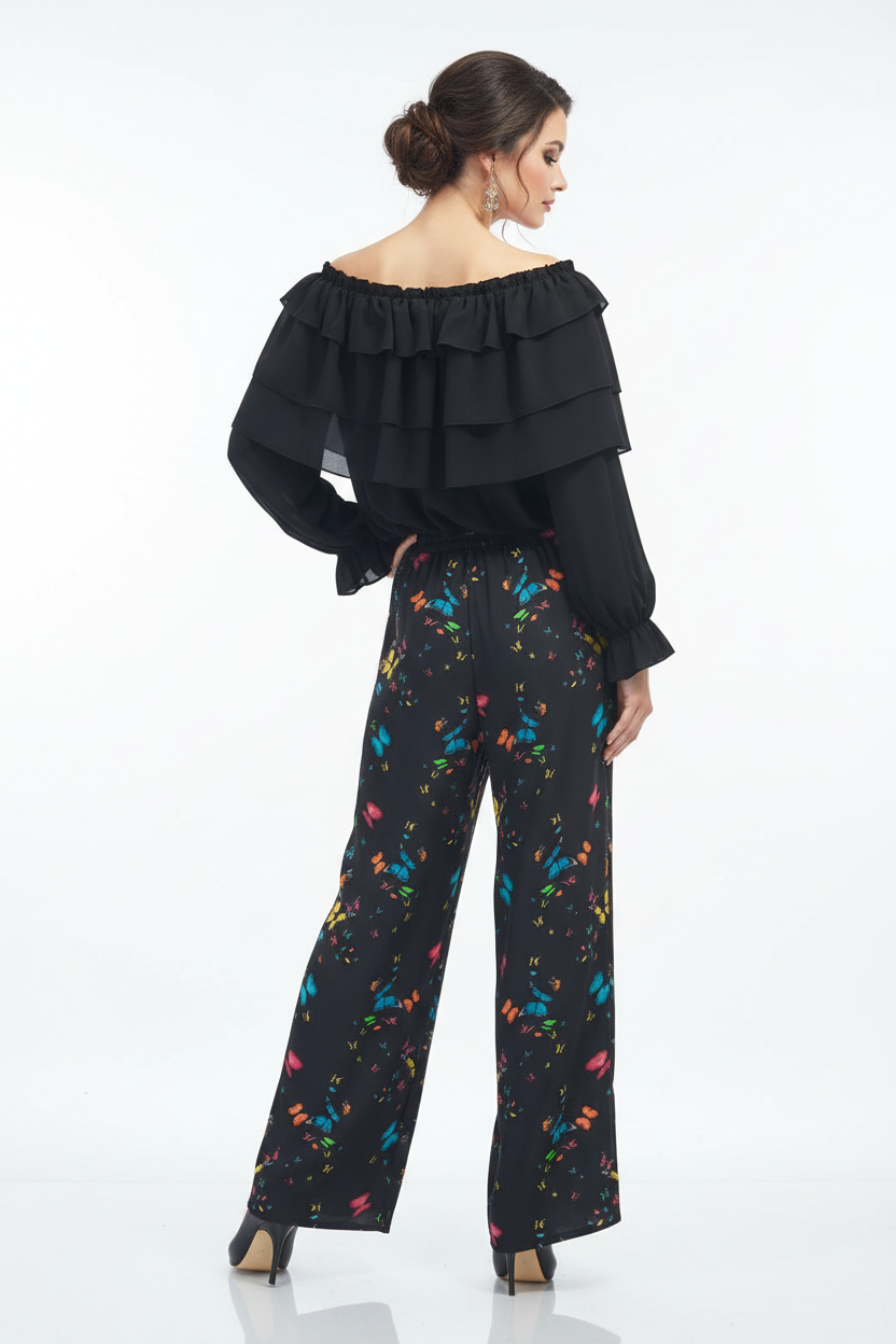 Nosecrets Pantalone Coulisse Farfalle - vista retro